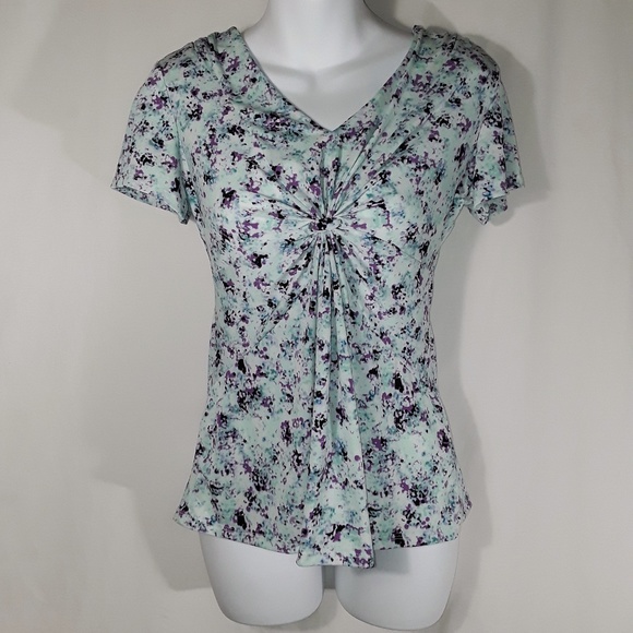 Daisy Fuentes Tops - Daisy Fuentes Splat Watercolor Pattern Blouse Daisy Fuentes Tops - Daisy Fuentes Splat Watercolor Pattern Blouse
